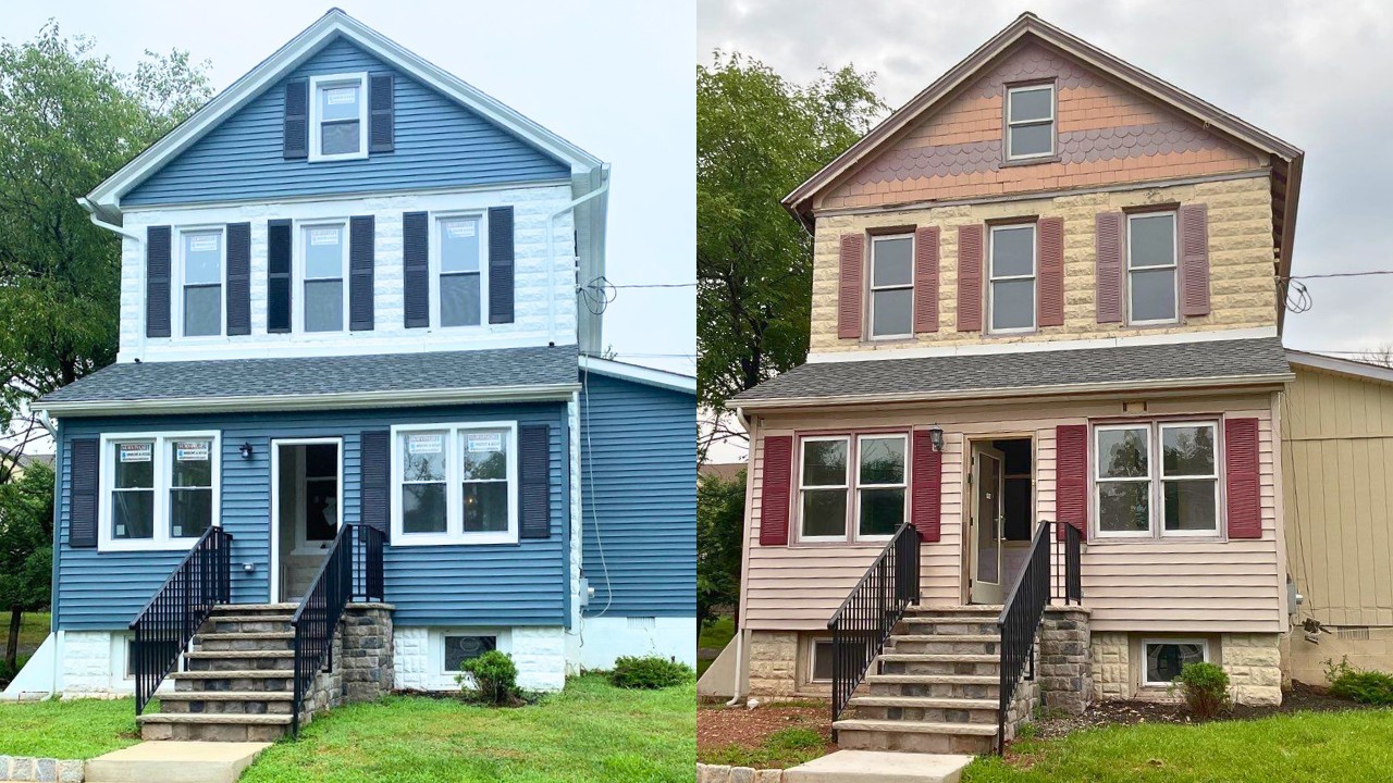 Before/After whole house renovation near Westfield, NJ
